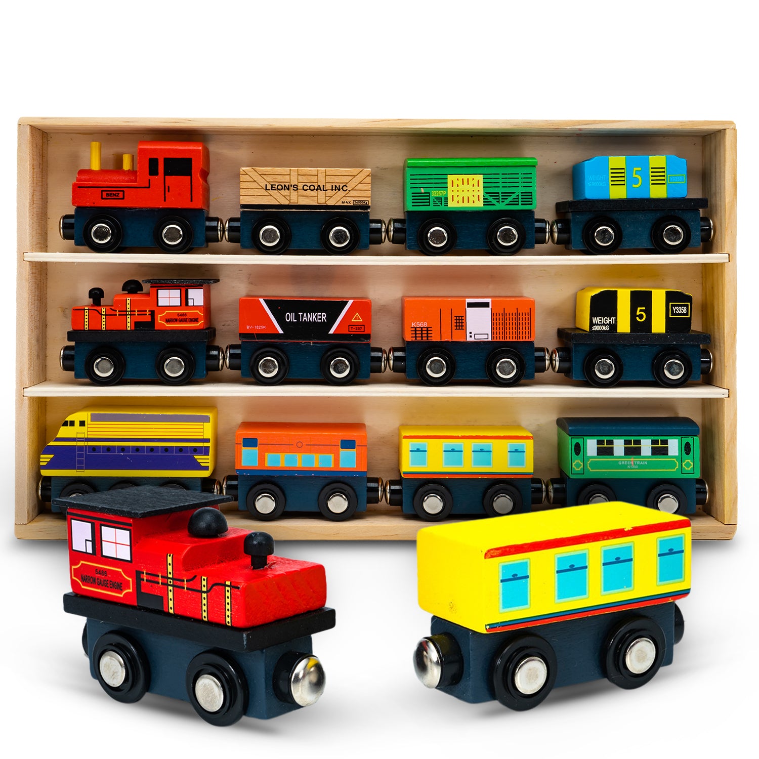 Buy TinkerBox Premium Wooden Toy Train Set (Magnetic)| Cubelelo