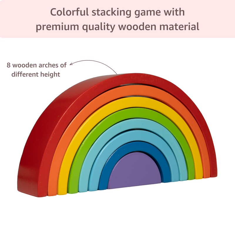 Wooden Rainbow Stacker (Large)