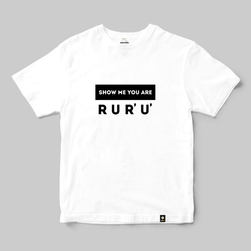 CubeInk R U R' U' Speedcuber T-Shirt-White-Cubelelo