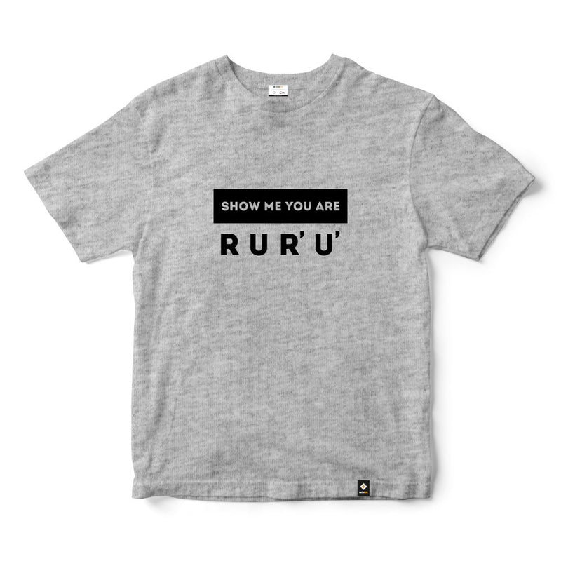 CubeInk R U R' U' Speedcuber T-Shirt-Grey-Cubelelo
