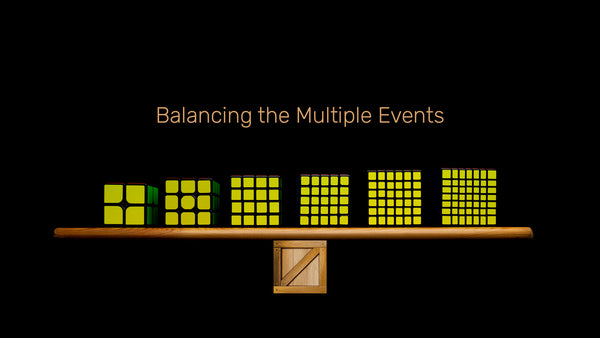 balancing practice of multiple cube solving events