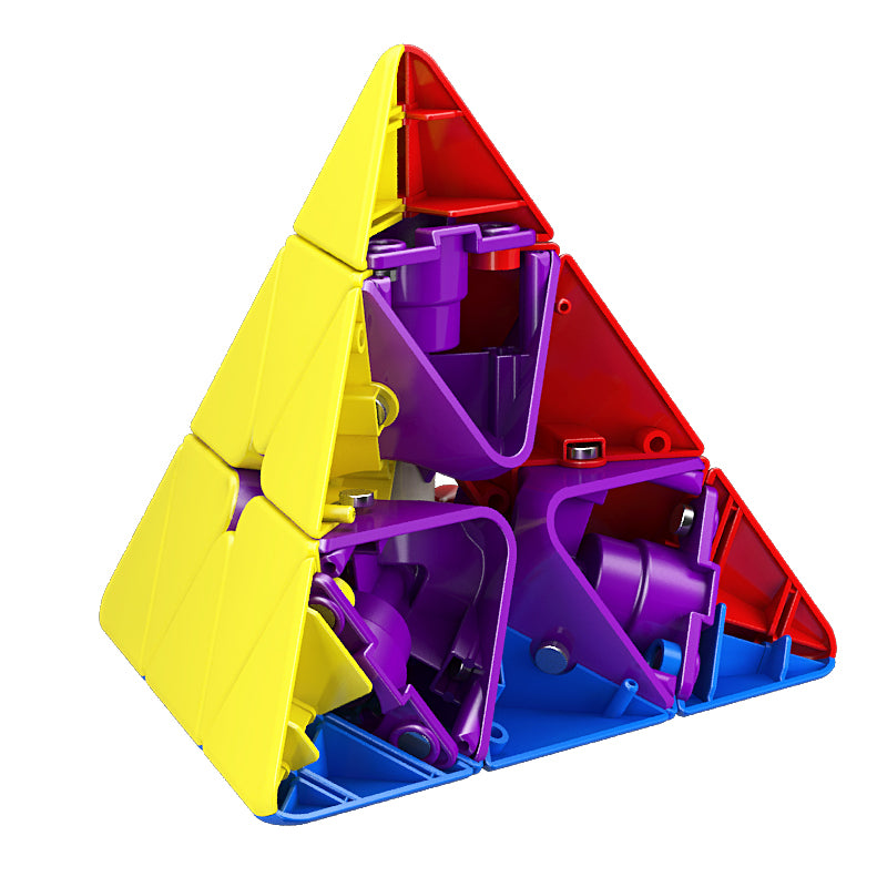 MoYu RS Pyraminx M (MagLev) image showing purple internals and magnet positions