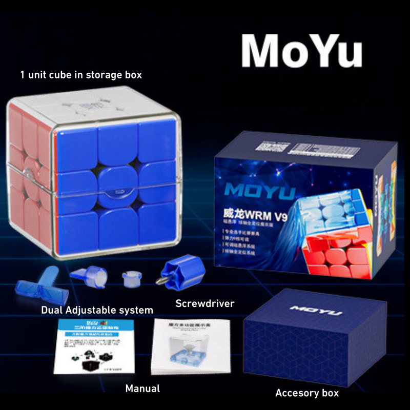 MOYU Rubik's Cube: 3X3X3 Veyron WRM Rubik's Cube Magnetic Lite