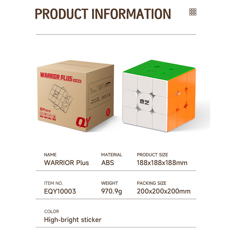 QiYi Warrior Plus 3x3 (18.8 cms)