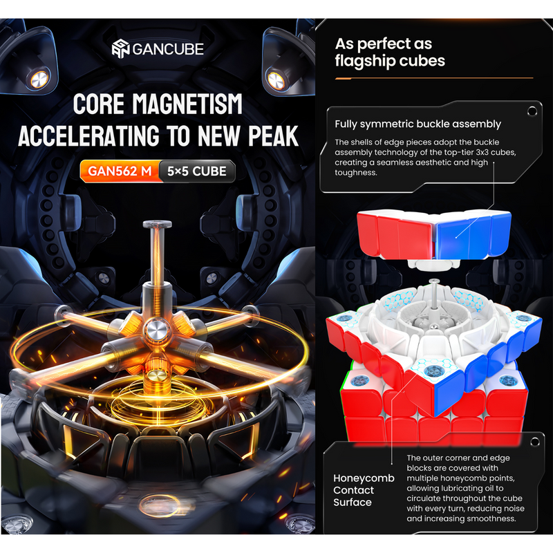 Buy GAN 562 5x5 Magnetic Speedcube Online | Cubelelo