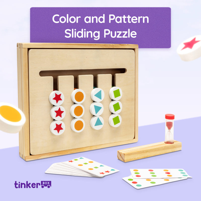 TinkerBox Color and Pattern Sliding Puzzle Game