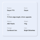 DaYan FTO Magnetic Ball-Core