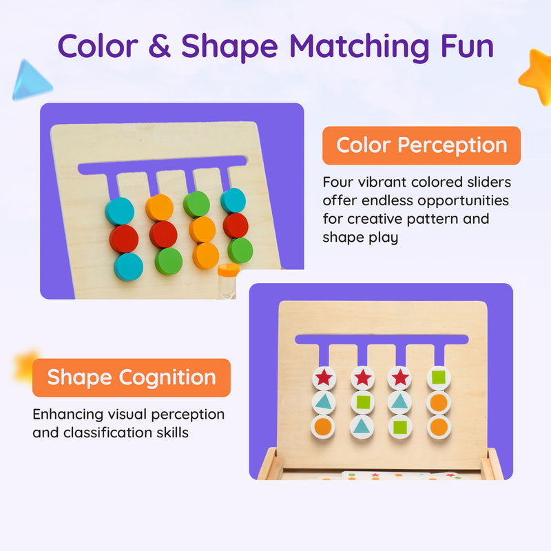 TinkerBox Color and Pattern Sliding Puzzle Game