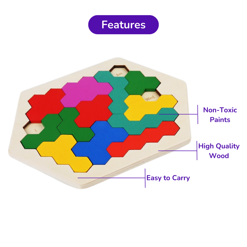 Drift Honeycomb Weekday Calendar Puzzle