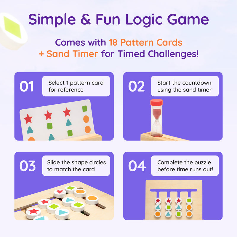 TinkerBox Color and Pattern Sliding Puzzle Game