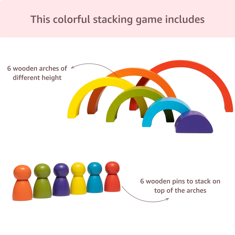 Wooden Rainbow Stacker (Mini)