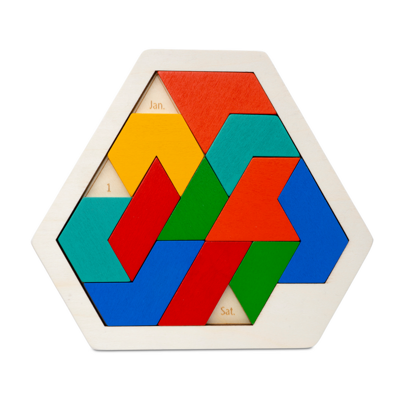 Drift Geometric Weekday Calendar Puzzle