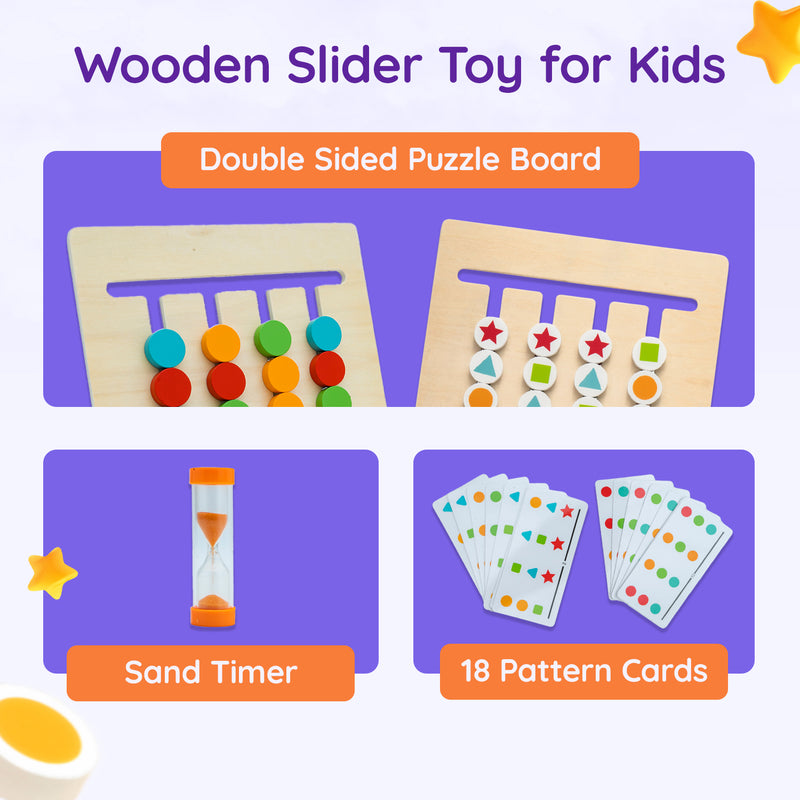 TinkerBox Color and Pattern Sliding Puzzle Game
