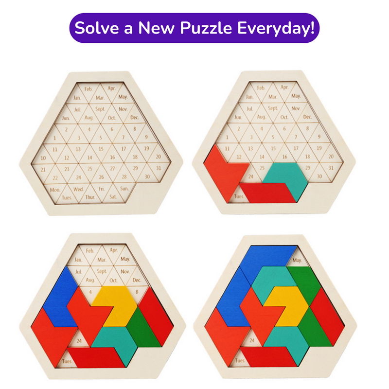 Drift Geometric Weekday Calendar Puzzle