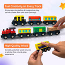 TinkerBox Premium Wooden Toy Train Set (Magnetic)