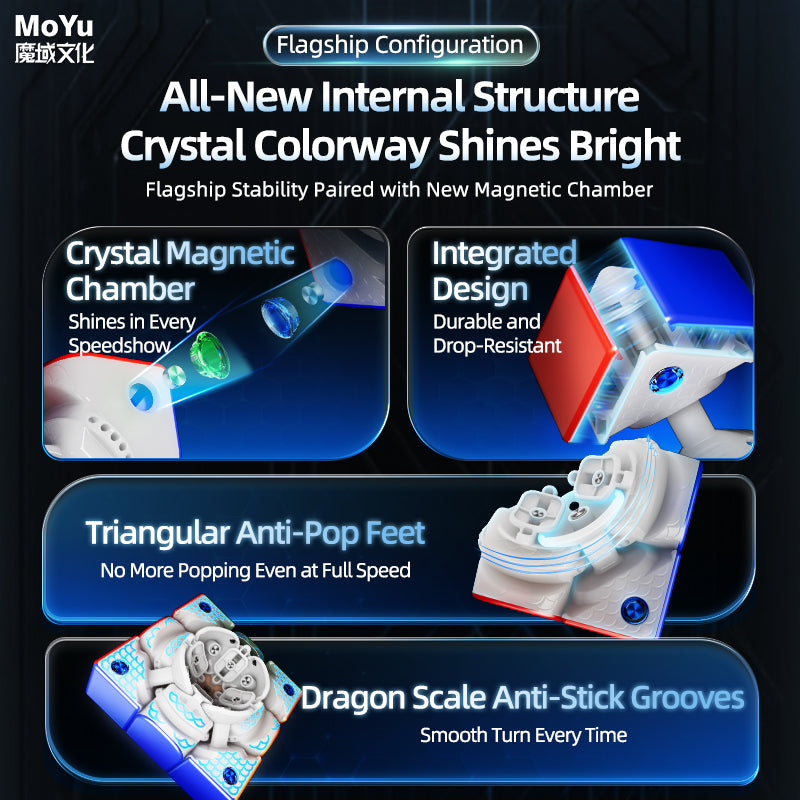 MoYu WeiLong v11 AI 3x3 (Magnetic, MagLev, Gyroscope UV)