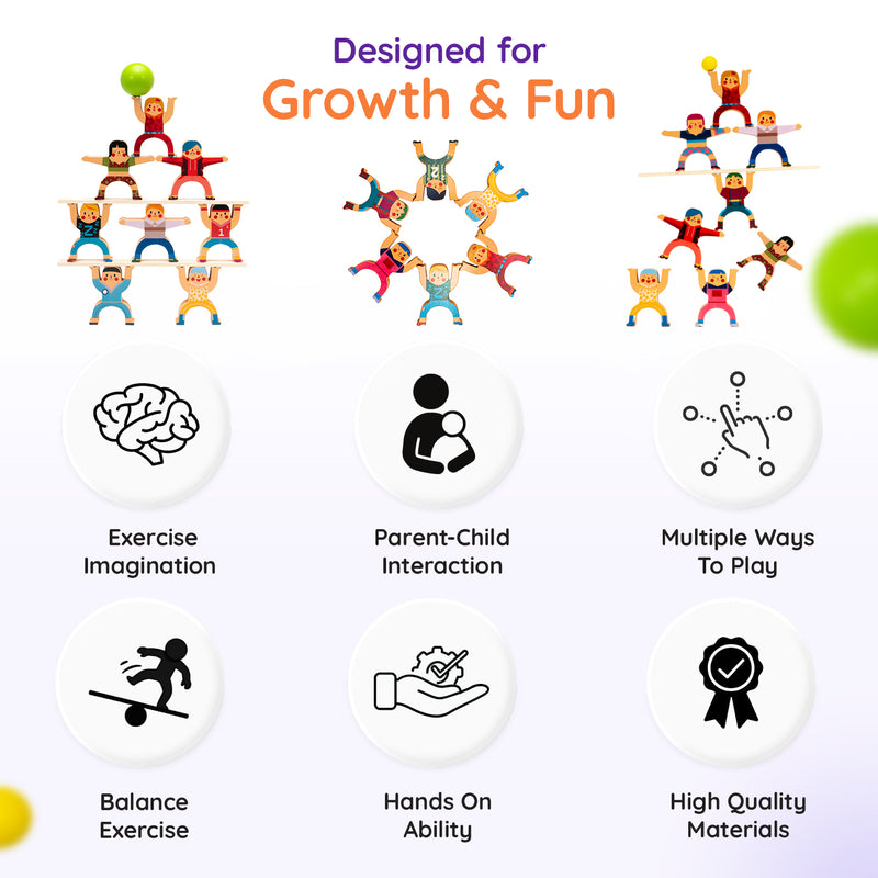 TinkerBox Stack & Balance Acrobat Human Tower
