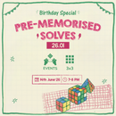 Pre-Memorised Solve 26.01 Birthday Edition | Online Competition