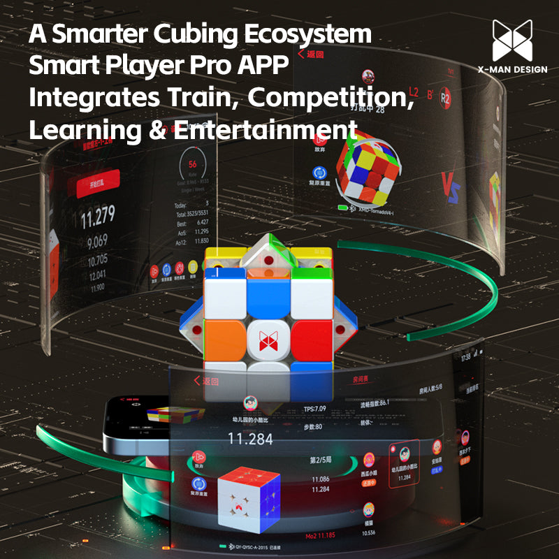 QiYi X-MAN Tornado V4 AI 3x3 Cube (Magnetic Smart Cube)