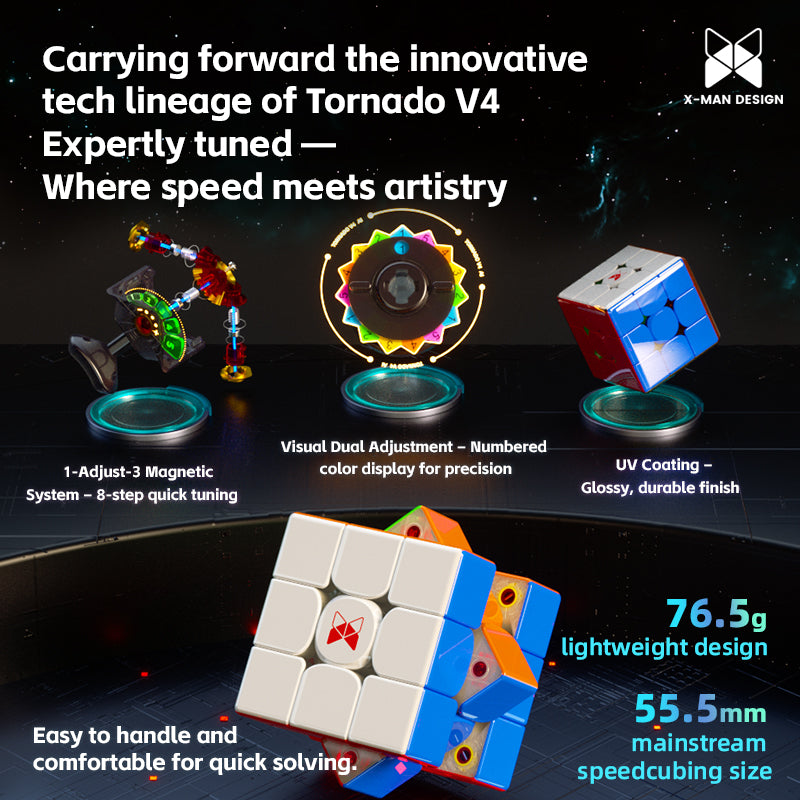 QiYi X-MAN Tornado V4 AI 3x3 Cube (Magnetic Smart Cube)