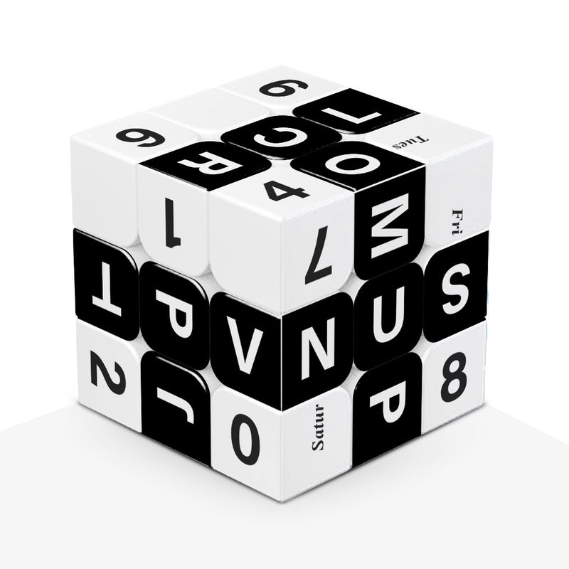 Calendar Cube 3×3 — Full UV-Printed Perpetual Date Puzzle