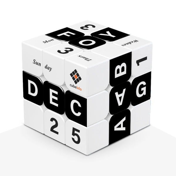 Calendar Cube 3×3 — Full UV-Printed Perpetual Date Puzzle