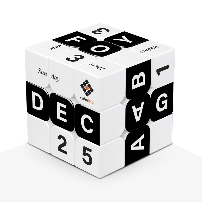 Calendar Cube 3×3 — Full UV-Printed Perpetual Date Puzzle