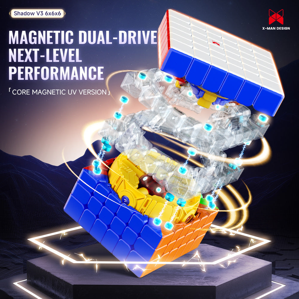 Buy QiYI X-Man Shadow 6x6 V3 (Magnetic) Speed Cube Online | Cubelelo