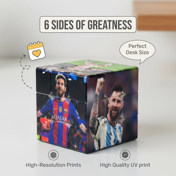 Messi Rubik’s Cube – Full UV-Printed Tribute Puzzle | Limited Edition Collectible