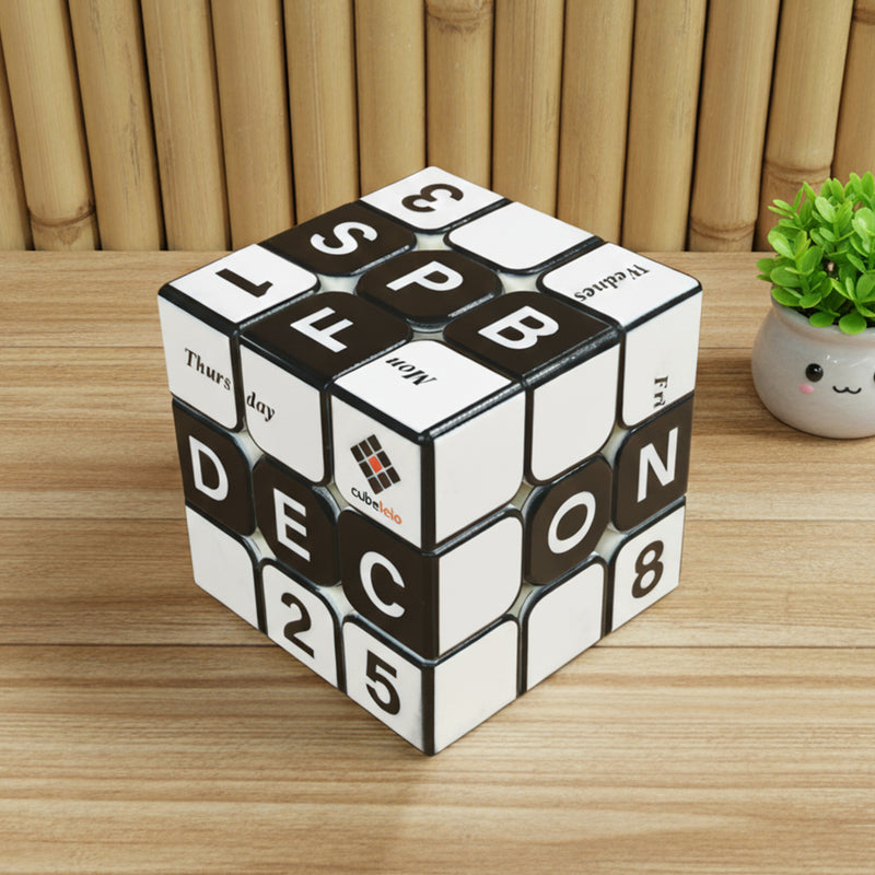 Calendar Cube 3×3 — Full UV-Printed Perpetual Date Puzzle