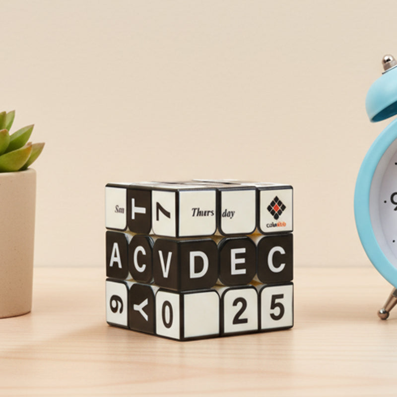 Calendar Cube 3×3 — Full UV-Printed Perpetual Date Puzzle