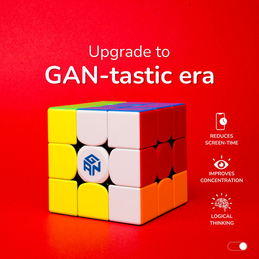 GAN 356 M, 3x3 Magnetic Speed Cube Stickerless Gans 356M Magic