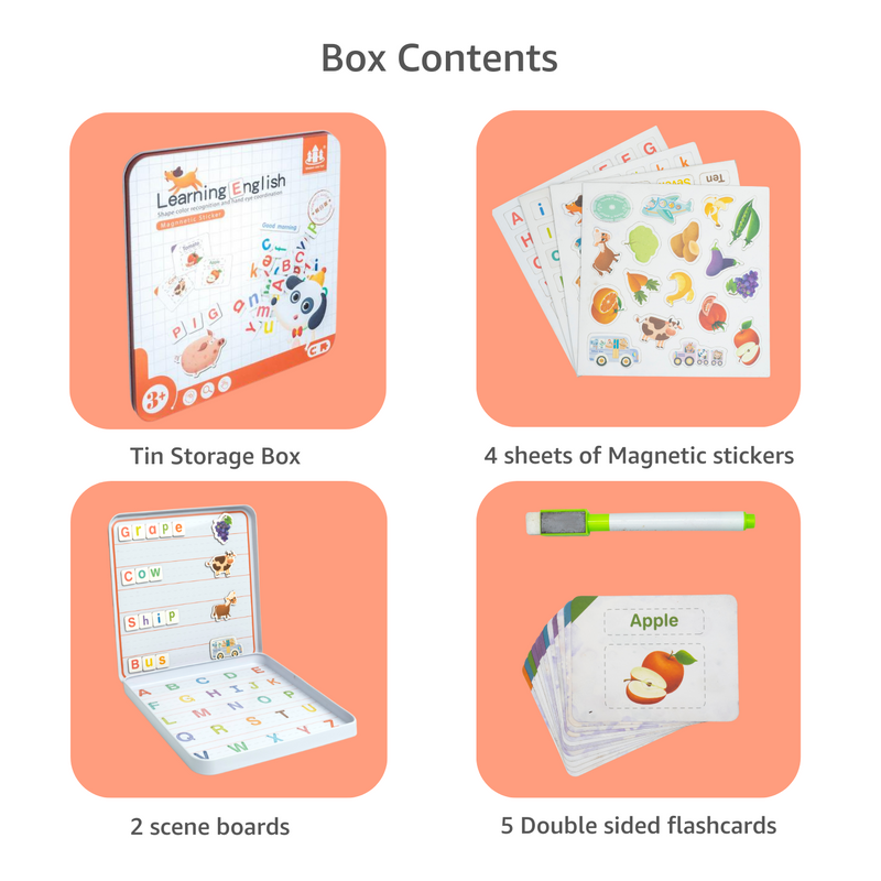 Buy Montessori Fun Magnetic Sticker Game with Tin Box | Cube Lelo