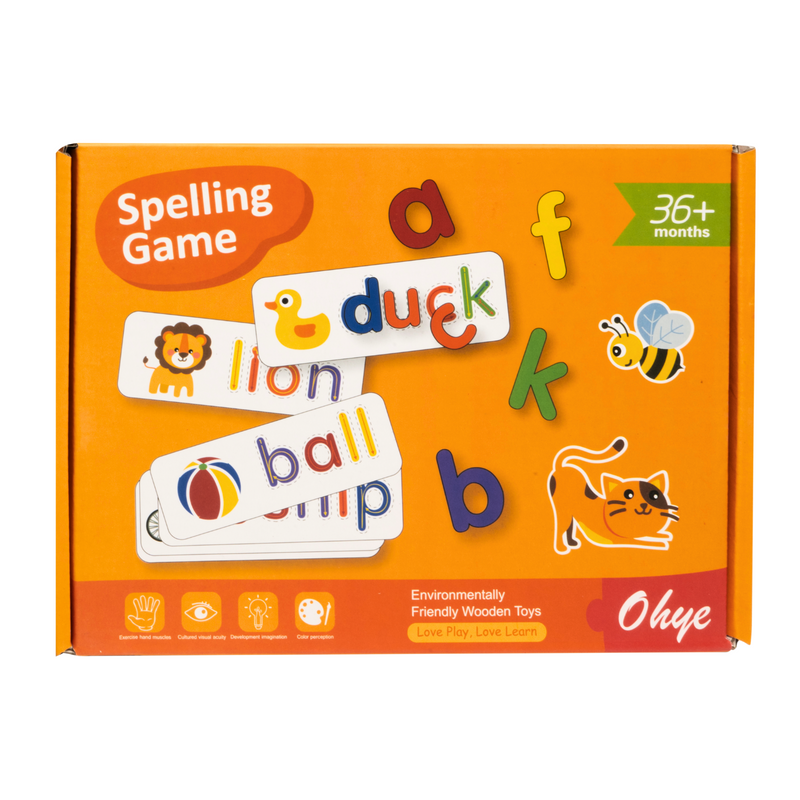 Wooden spelling game deals
