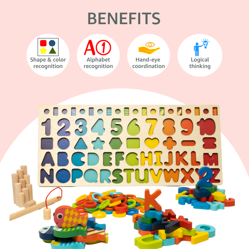 6-in-1 Multifunctional Learning Board Puzzle