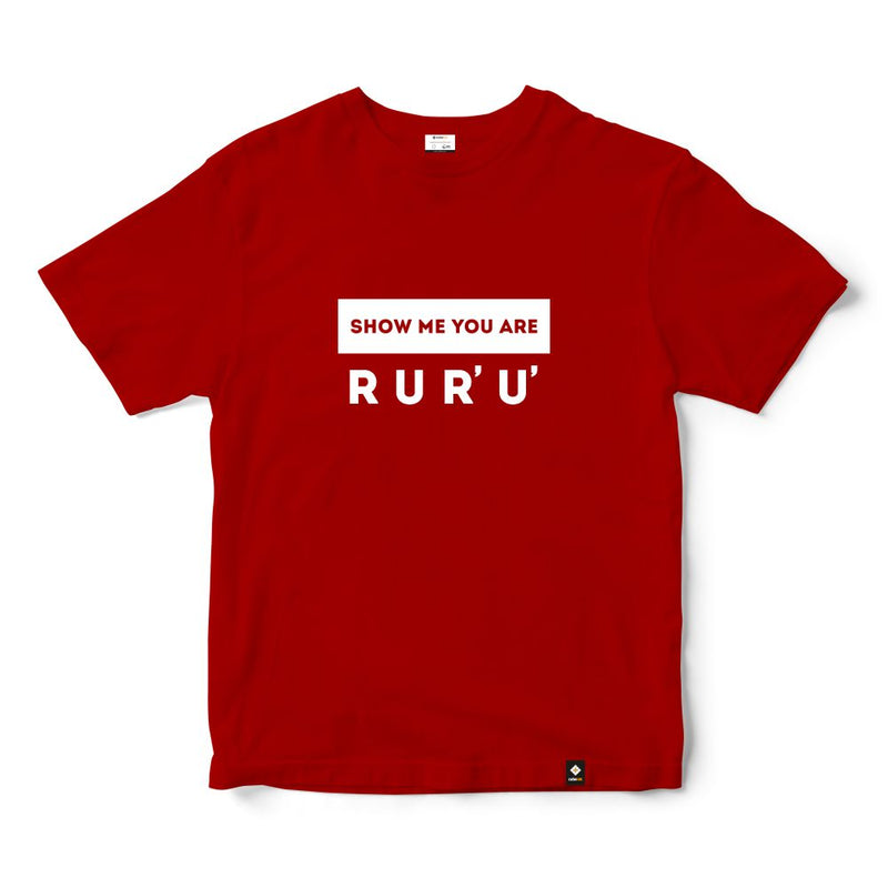 CubeInk R U R' U' Speedcuber T-Shirt-Red-Cubelelo