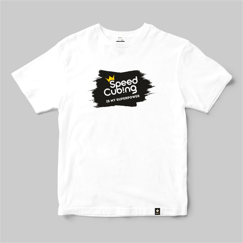 CubeInk Speedcubing My Super Power T-Shirt-White-Cubelelo