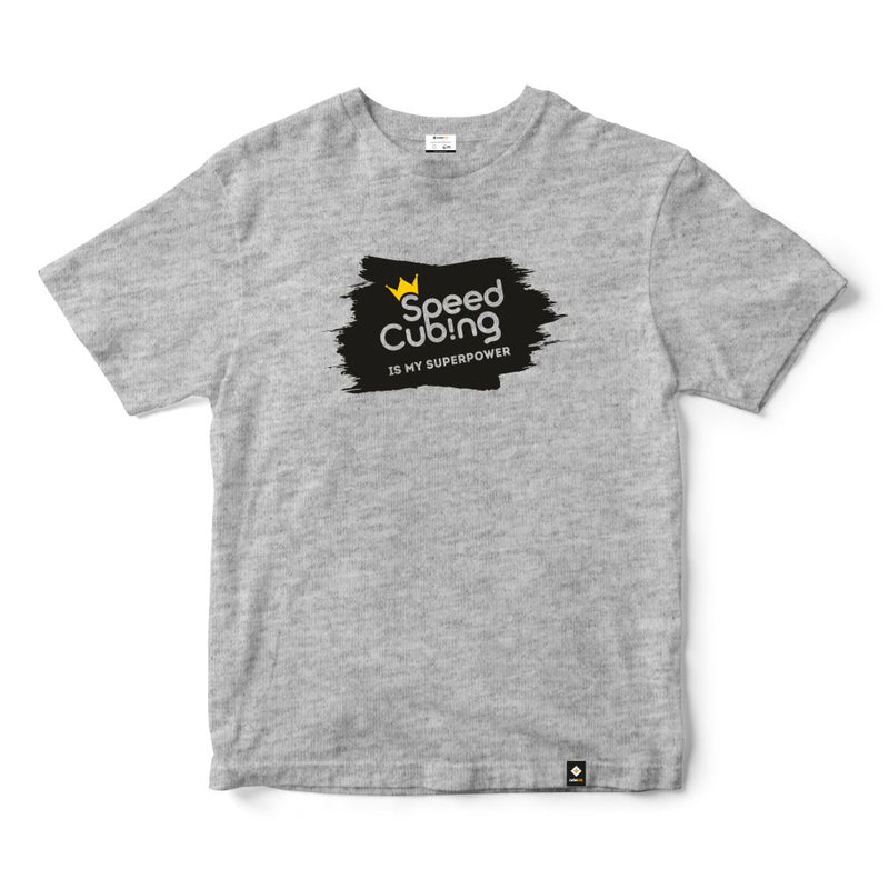 CubeInk Speedcubing My Super Power T-Shirt-Grey-Cubelelo