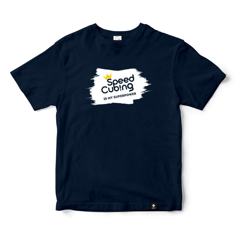 CubeInk Speedcubing My Super Power T-Shirt-Navy Blue-Cubelelo