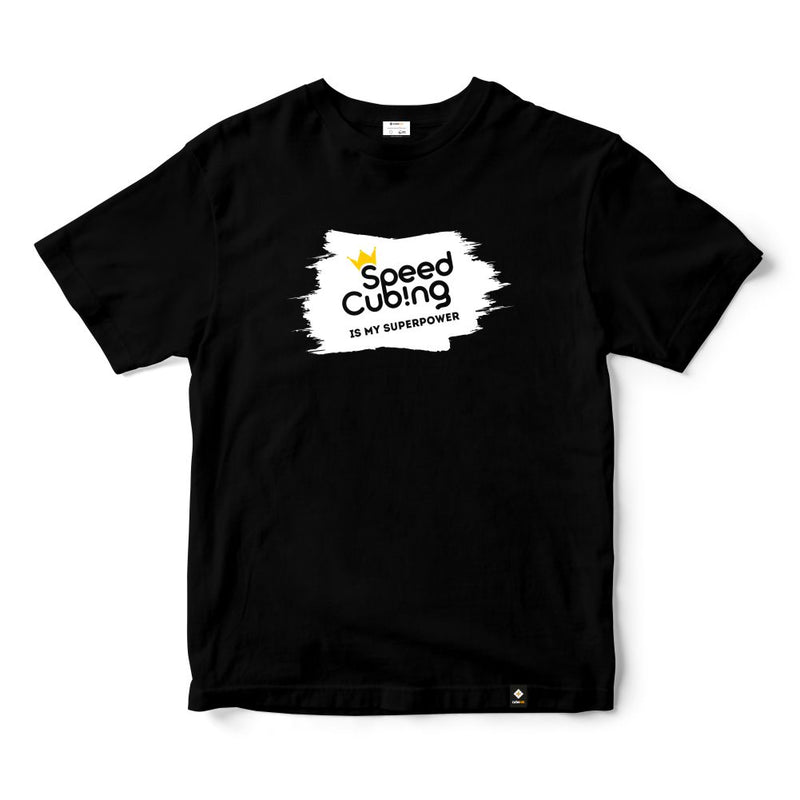 CubeInk Speedcubing My Super Power T-Shirt-Black-Cubelelo