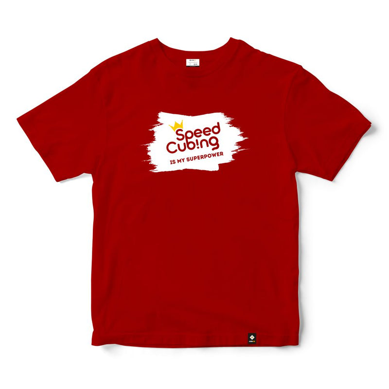 CubeInk Speedcubing My Super Power T-Shirt-Red-Cubelelo